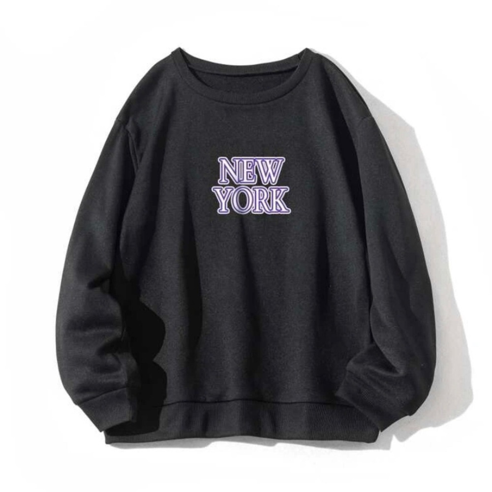 shein letter graphic thermal lined sweatshirt